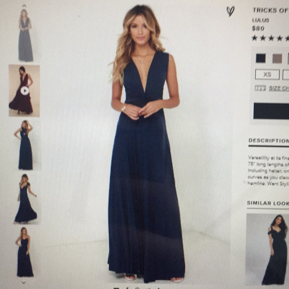 Lulu’s Trick of the Trade Blue Maxi Dress 👗